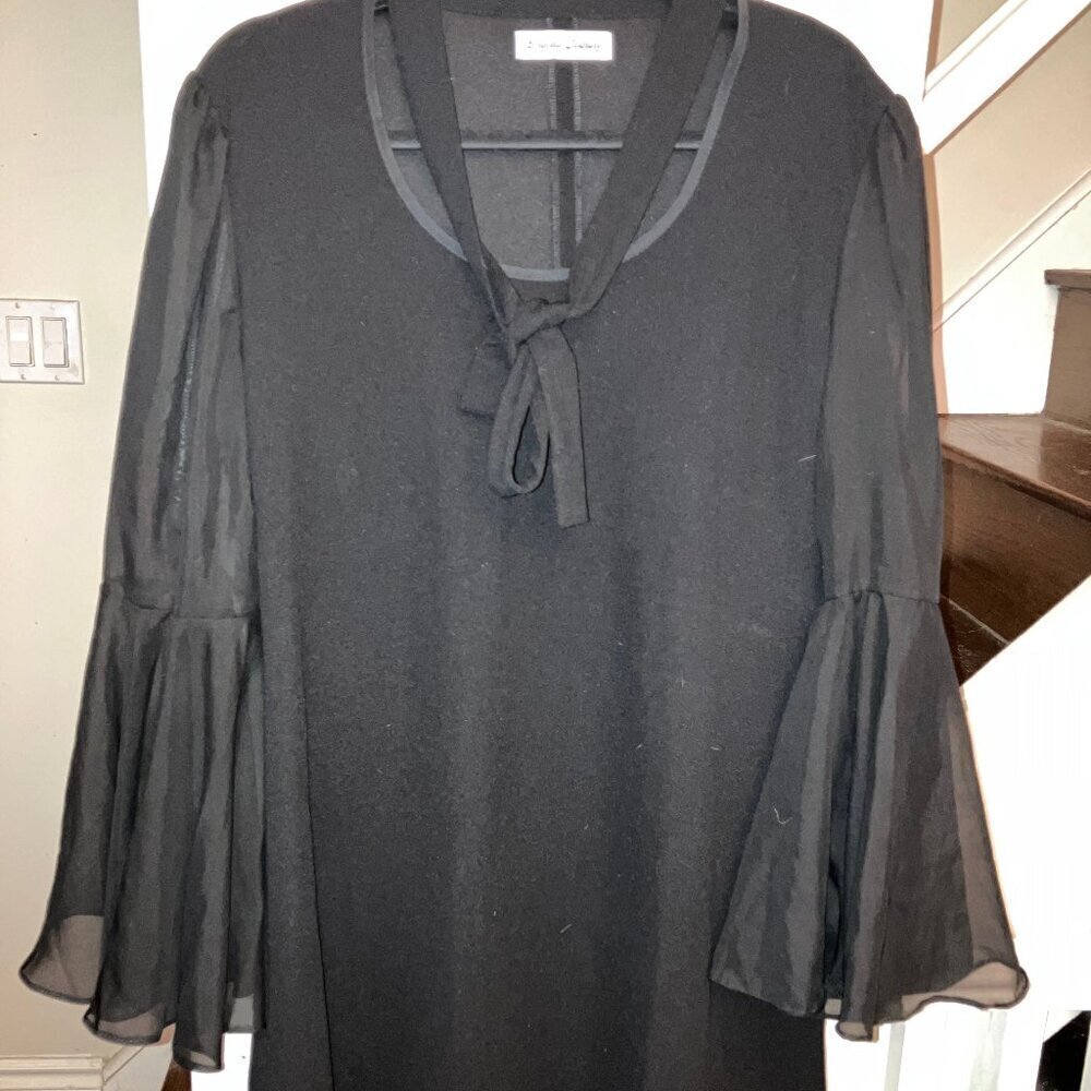 Repro Bell Sleeves Black Dress ON SALE